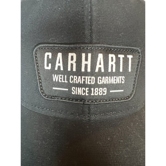 Carhartt Trucker Hat Well Crafted Garments Since 1889 Snapback OSFA Black - Picture 8 of 8